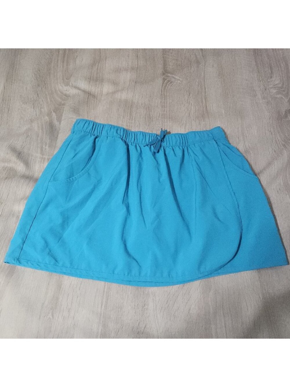 Reel Legends Skort Womens Petite PL Blue Performance Pull On Pockets Fishing